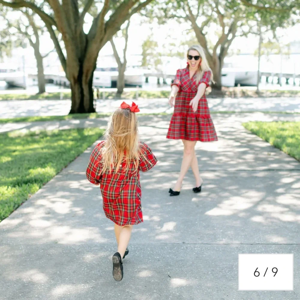 Christmas Plaid Red Coco Dress Holiday Matching